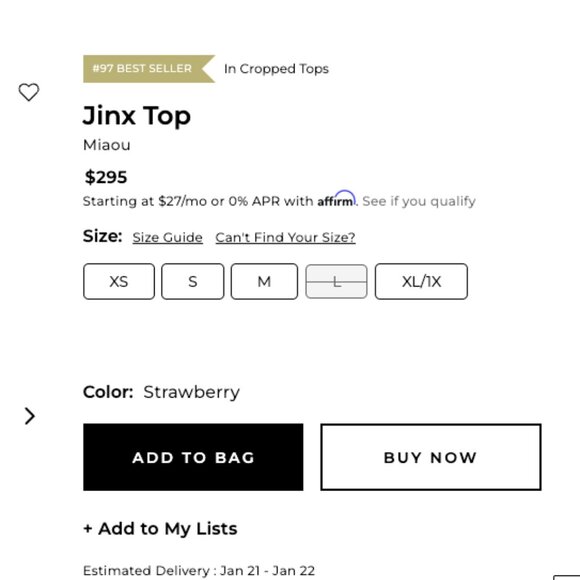 WORN ONCE MIAOU JINX LATEX TOP STRAWBERRY - Picture 3 of 3